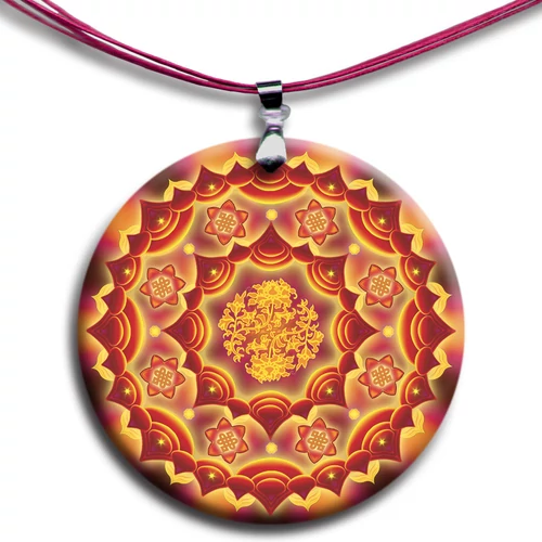 Szerelem, házasság és tartós párkapcsolat mandala - medál 4 cm Ø